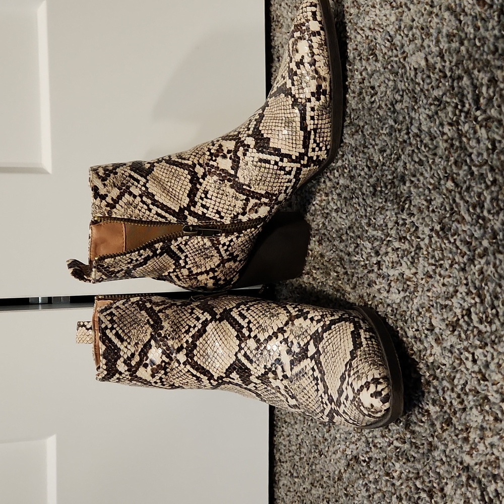 Mata Snake Print Booties, Size: 7 Worn Once - image 3